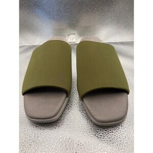 Trotters Womens Olive Green Slide Sandals T2323-312 Size 9M Casual Slip On Shoes